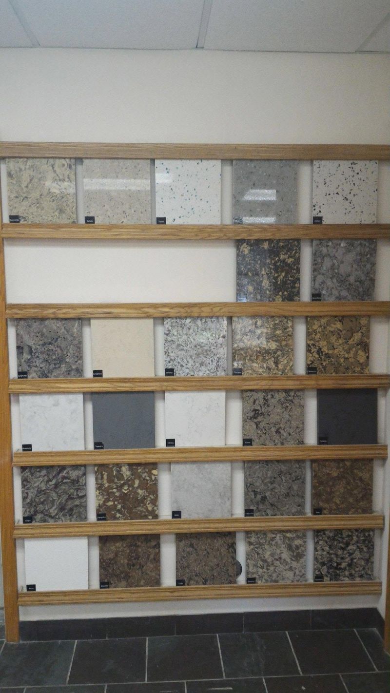 Sample wall in our showroom