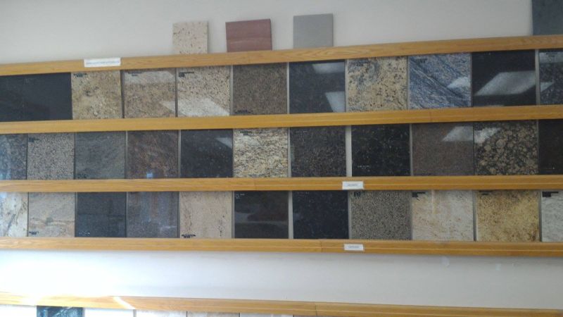 Sample wall in our showroom