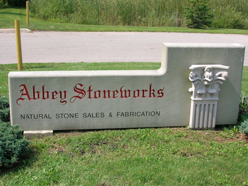 Abbey Stoneworks sign