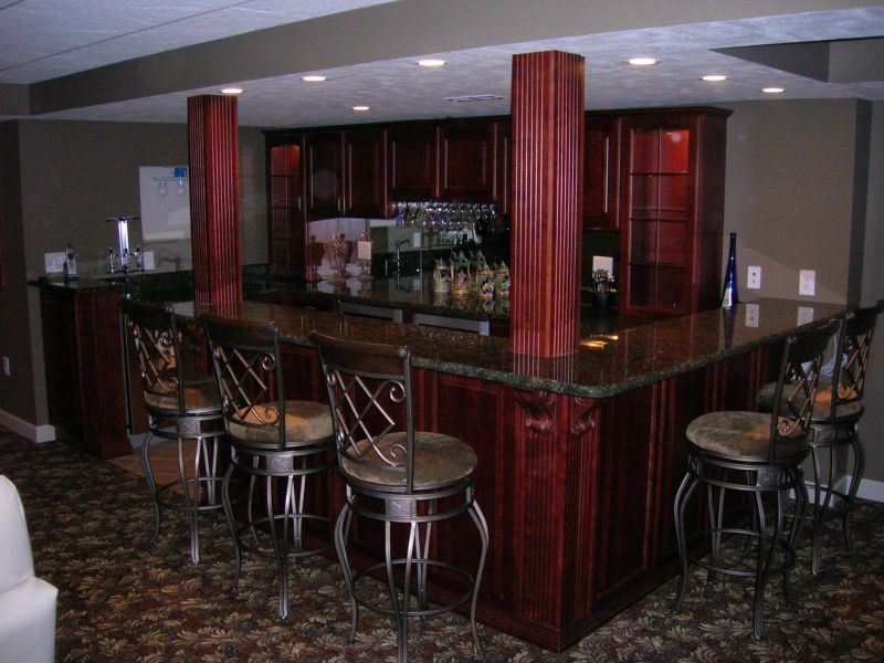 Bar top in natural stone
